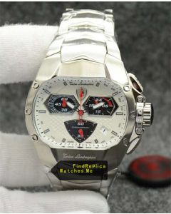 Lamborghini Watch White Dail Stainless Steel 8059