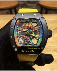 Richard Mille RM 68-01 Yellow Nylon Strap Watch