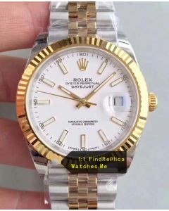 Rolex Datejust 116333-72213 41mm Ivory White Face Watch
