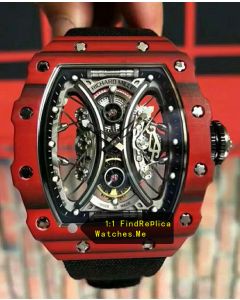 Richard Mille RM 53-01 Red Carbon Fiber With Nylon Strap