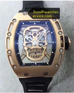 Cheap Richard Mille RM 052 SKULL Gold Watch