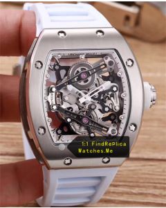 Richard Mille RM 038 Steel Case With White Rubber Strap JJ-Factory