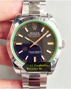 Rolex Milgauss 116400 Green Glass Watch From N Factory