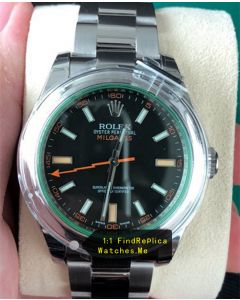 Rolex Milgauss 116400-GV-72400 Green Glass Watch