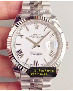 Rolex Datejust 116234 36mm White Face 18k-white-Gold Watch