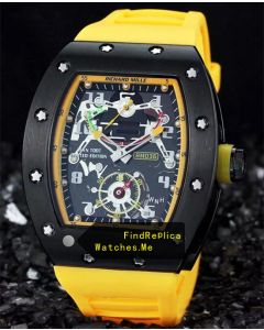 Richard Mille RM 036 Black Bezel With Yellow Rubber Strap