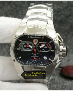 Lamborghini Watch Stainless Steel Black 78095